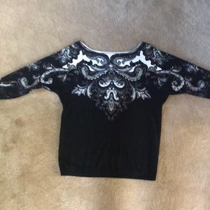 White House Black Market Knit 3/4 sleeve top